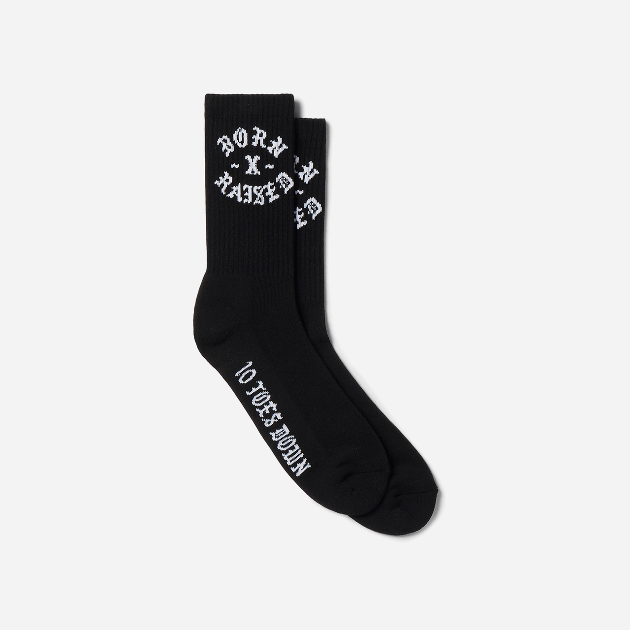 Born & Raised 10 Toes Rocker Socks - Black