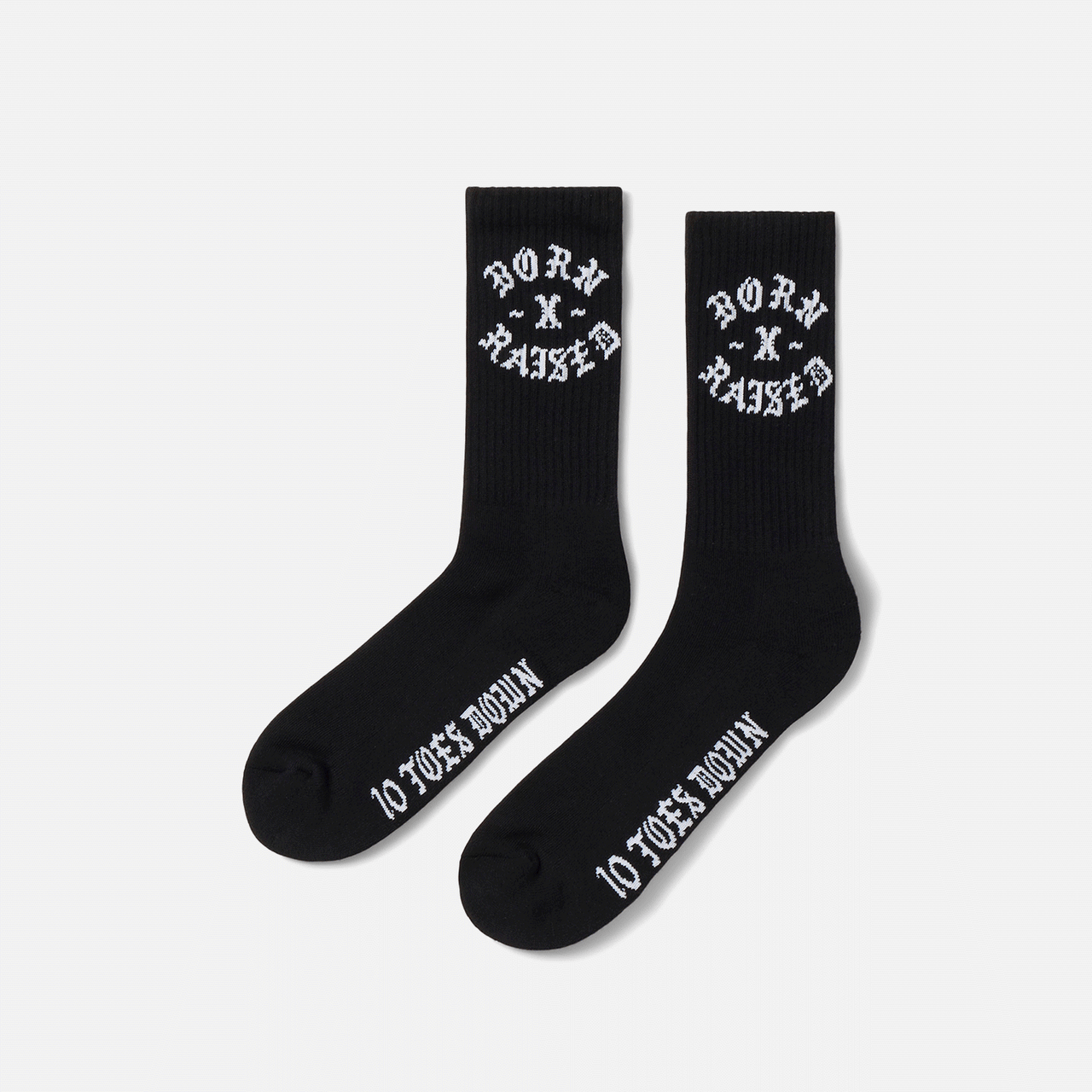 Born & Raised 10 Toes Rocker Socks - Black