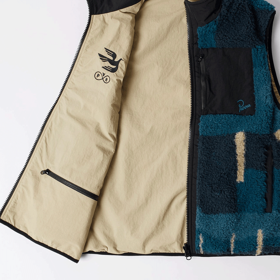 By Parra Infinite Bird Reversible Vest - Navy Blue secondary