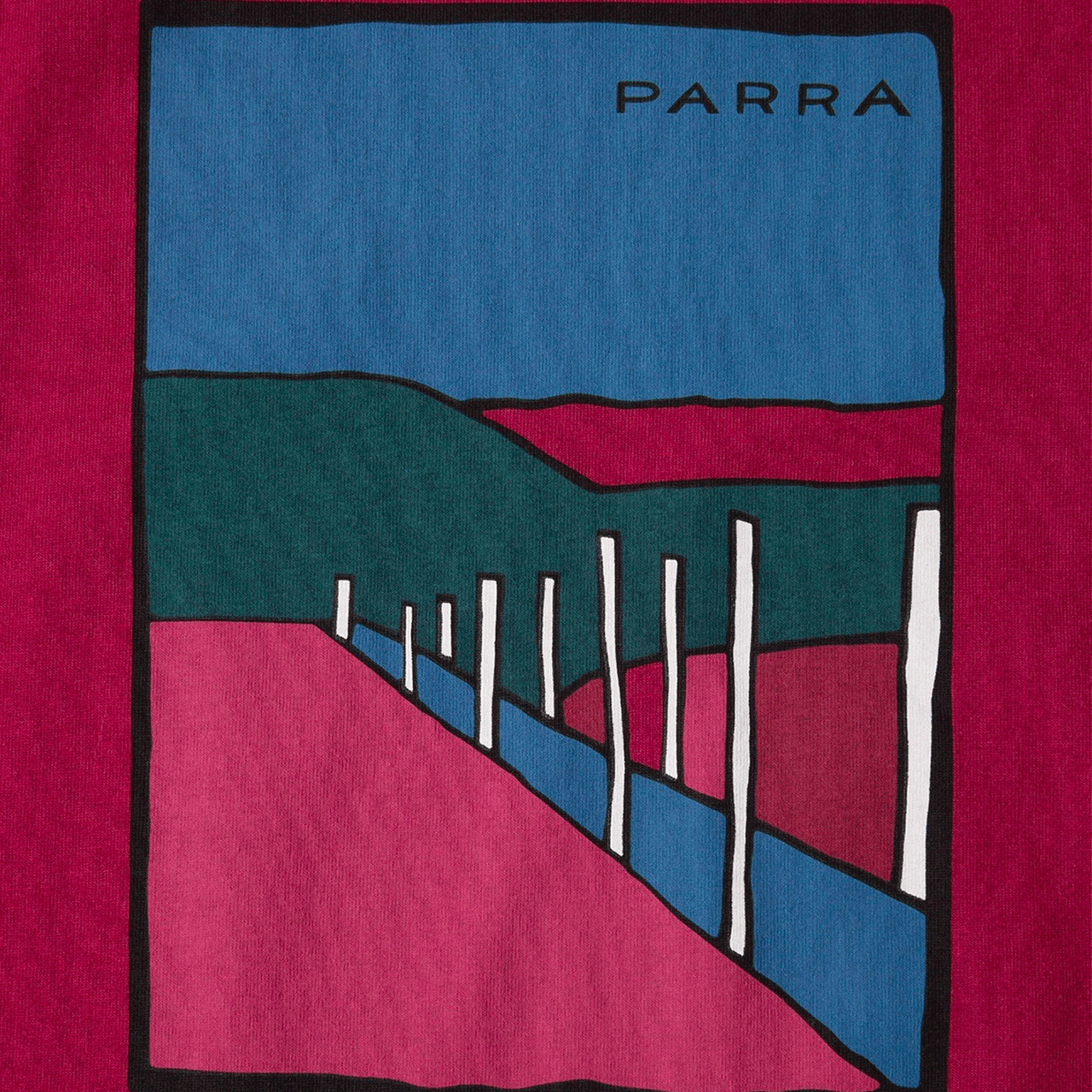 By Parra Beach Parking T-Shirt - Raspberry