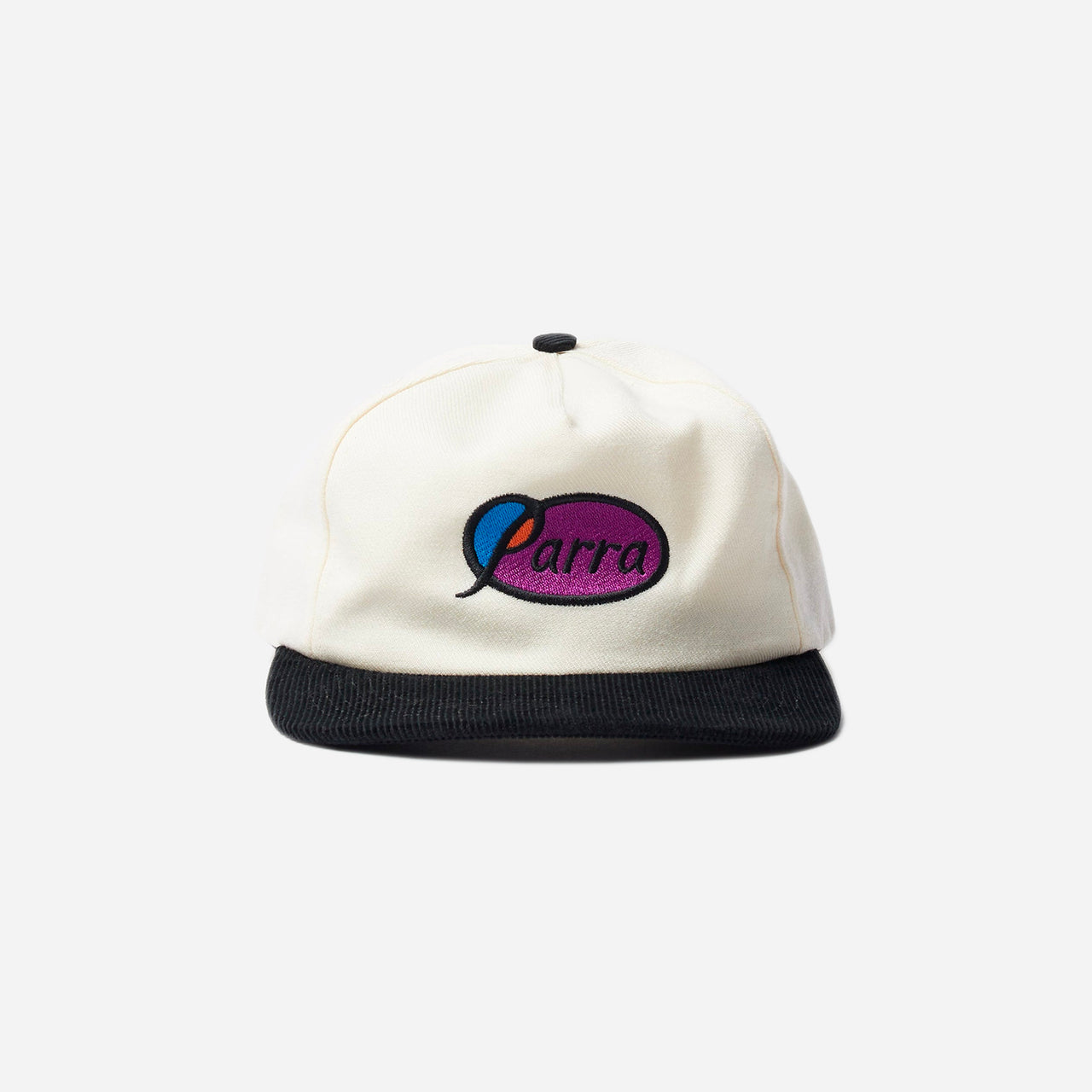 By Parra Circled Script Logo 5 Panel Hat - Off White