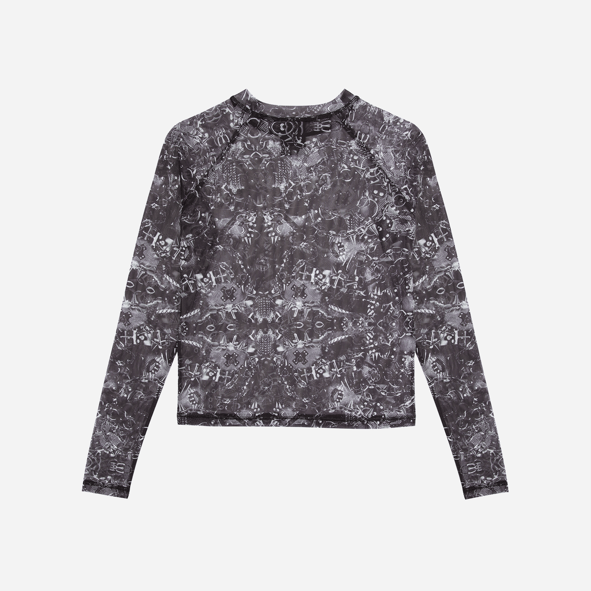 Boiler Room Chains Mesh LS Top - Black - XS