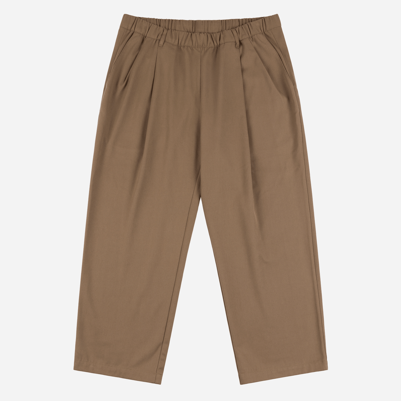 Pleated Twill Pants - Camel