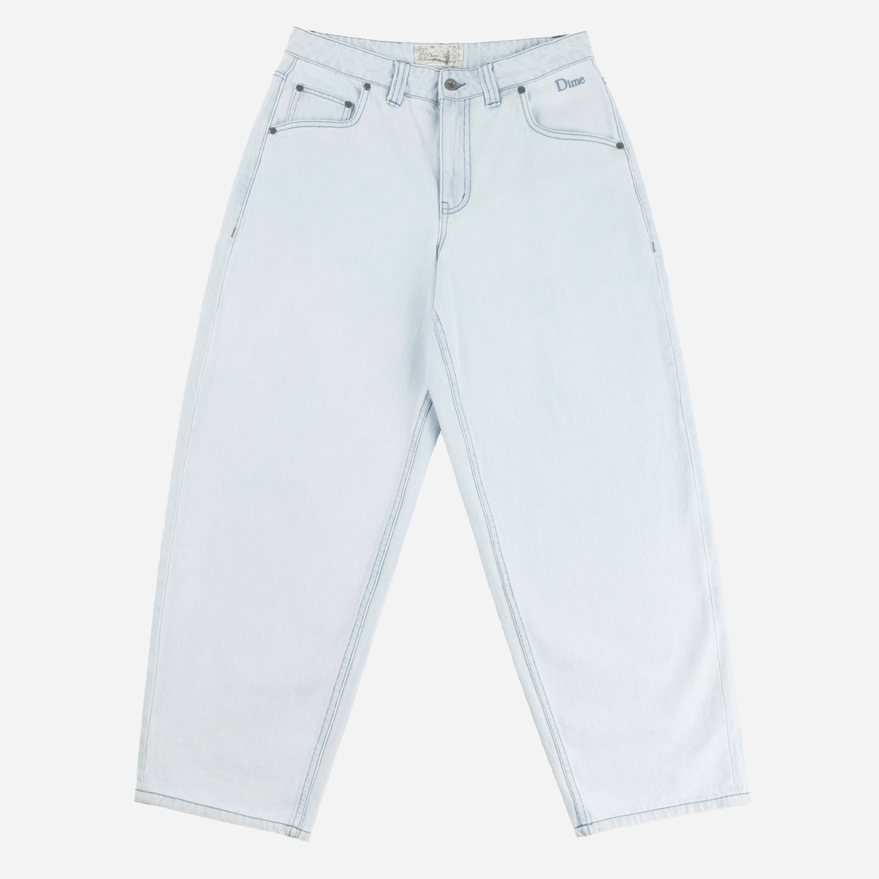 Classic Baggy Denim Pants - Light Washed