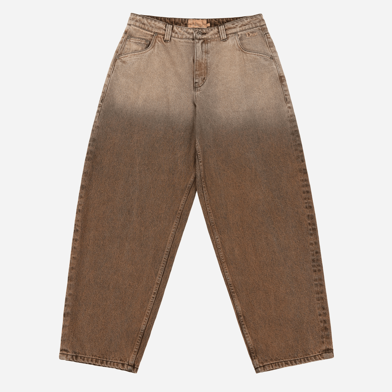 Classic Baggy Denim Pants - Dipped Sandblasted Brown