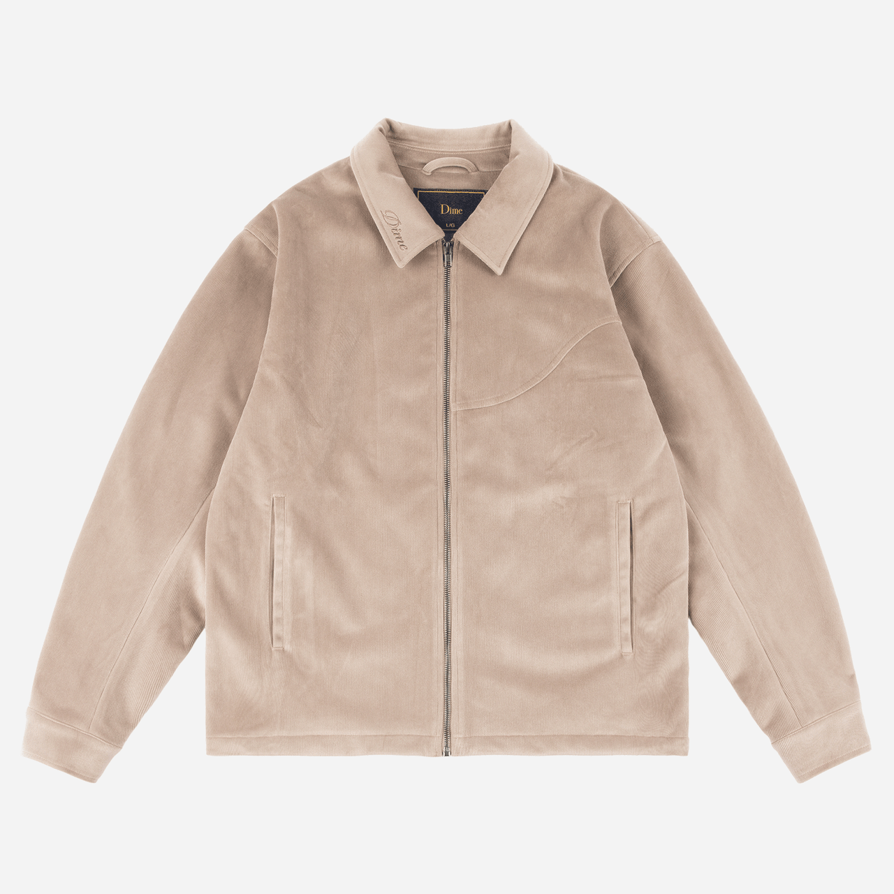 Cord Zip Jacket - Taupe
