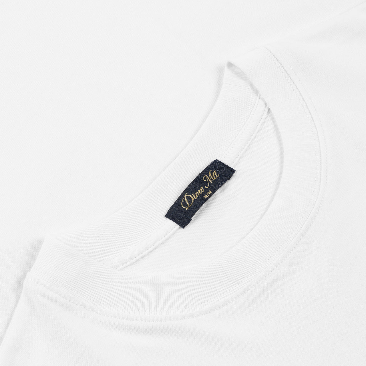 Dime Cursive Small Logo T-Shirt - White