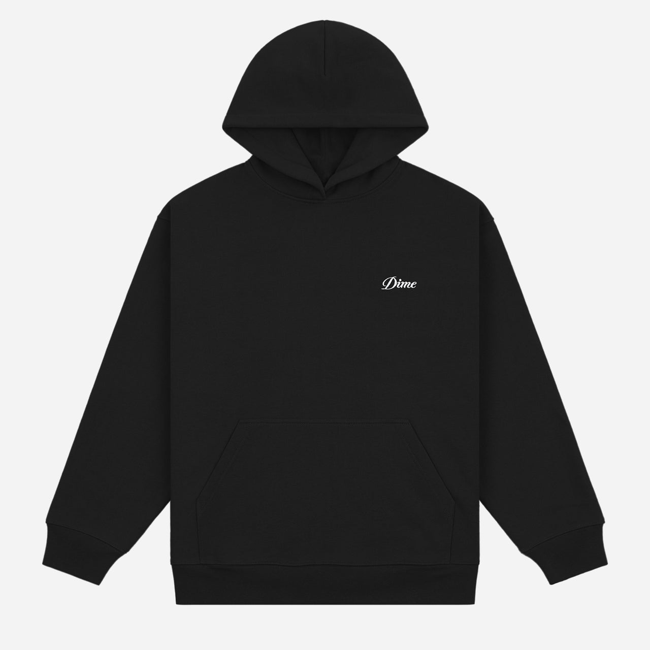 Dime Cursive Small Logo Hoodie - Black