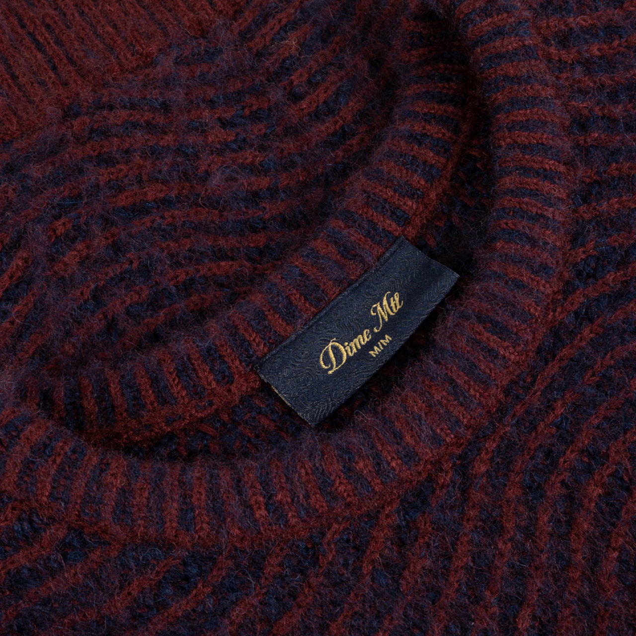 Dime Mohair Wave Knit - Burgundy