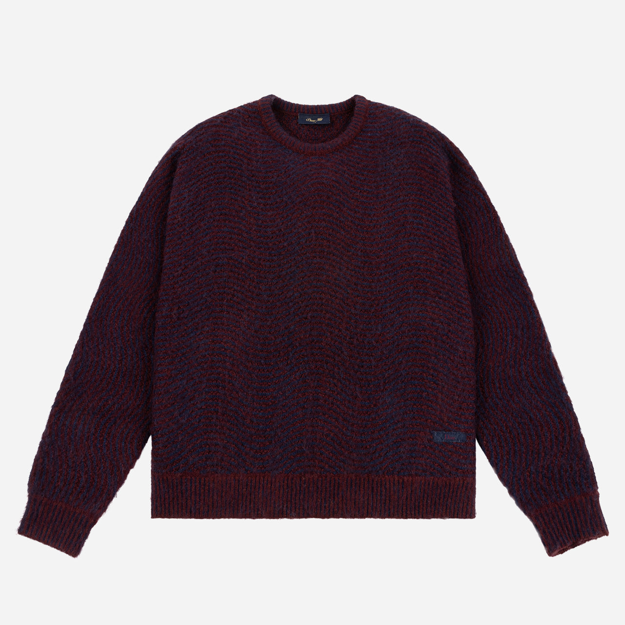 Dime Mohair Wave Knit - Burgundy