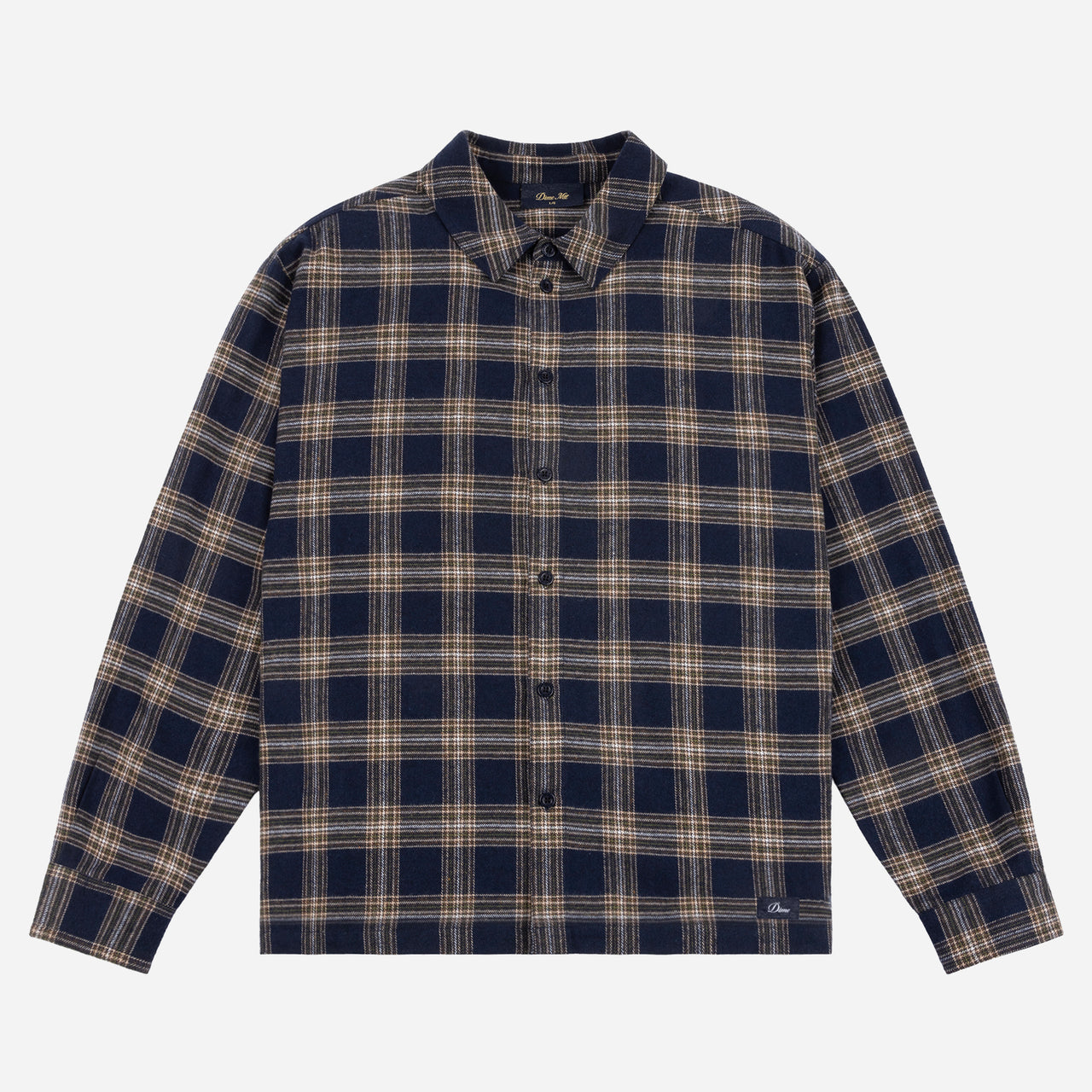 Dime Plaid Flannel Shirt - Navy