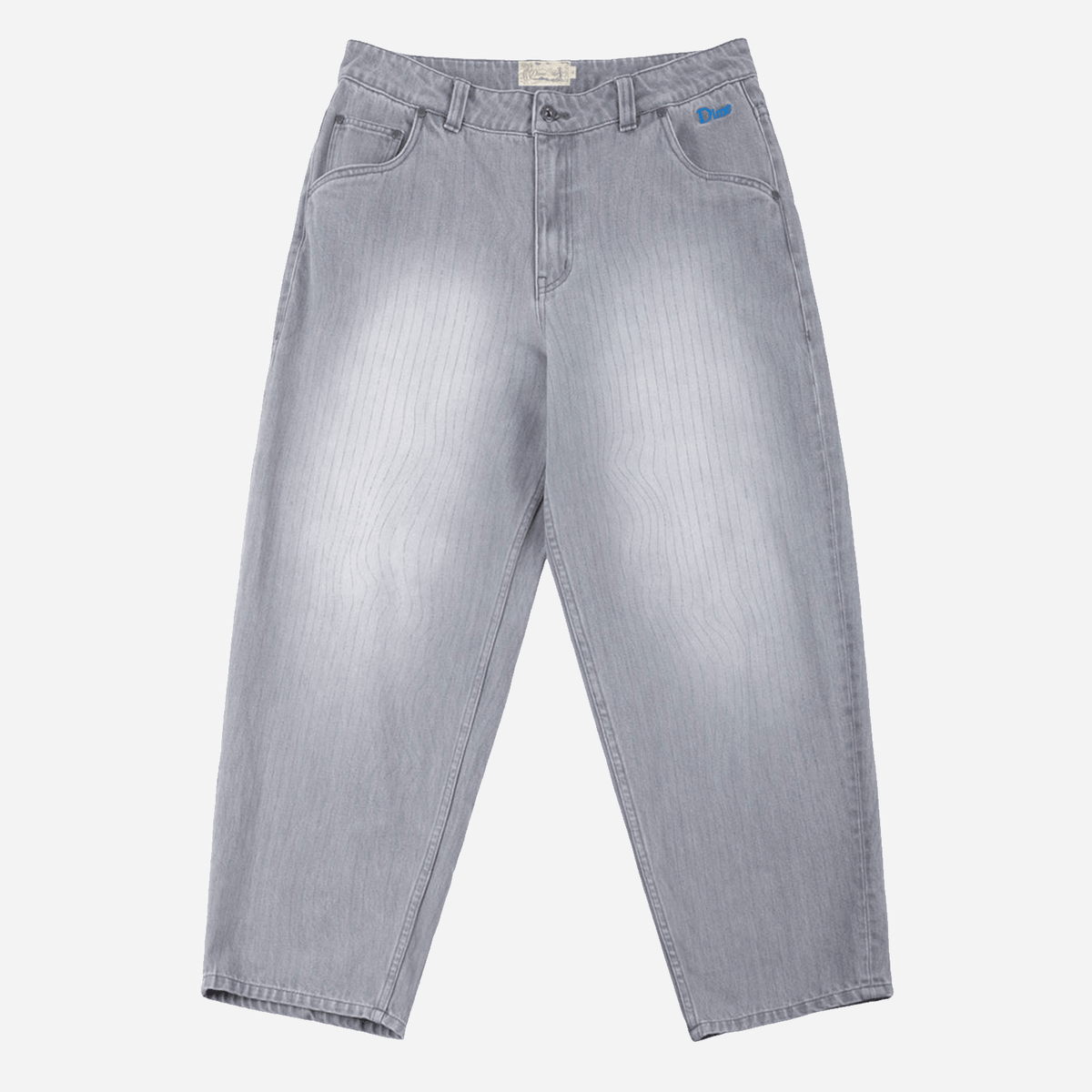 Dime Classic Baggy Denim Pants - Sandblasted Gray (Striped) - 28