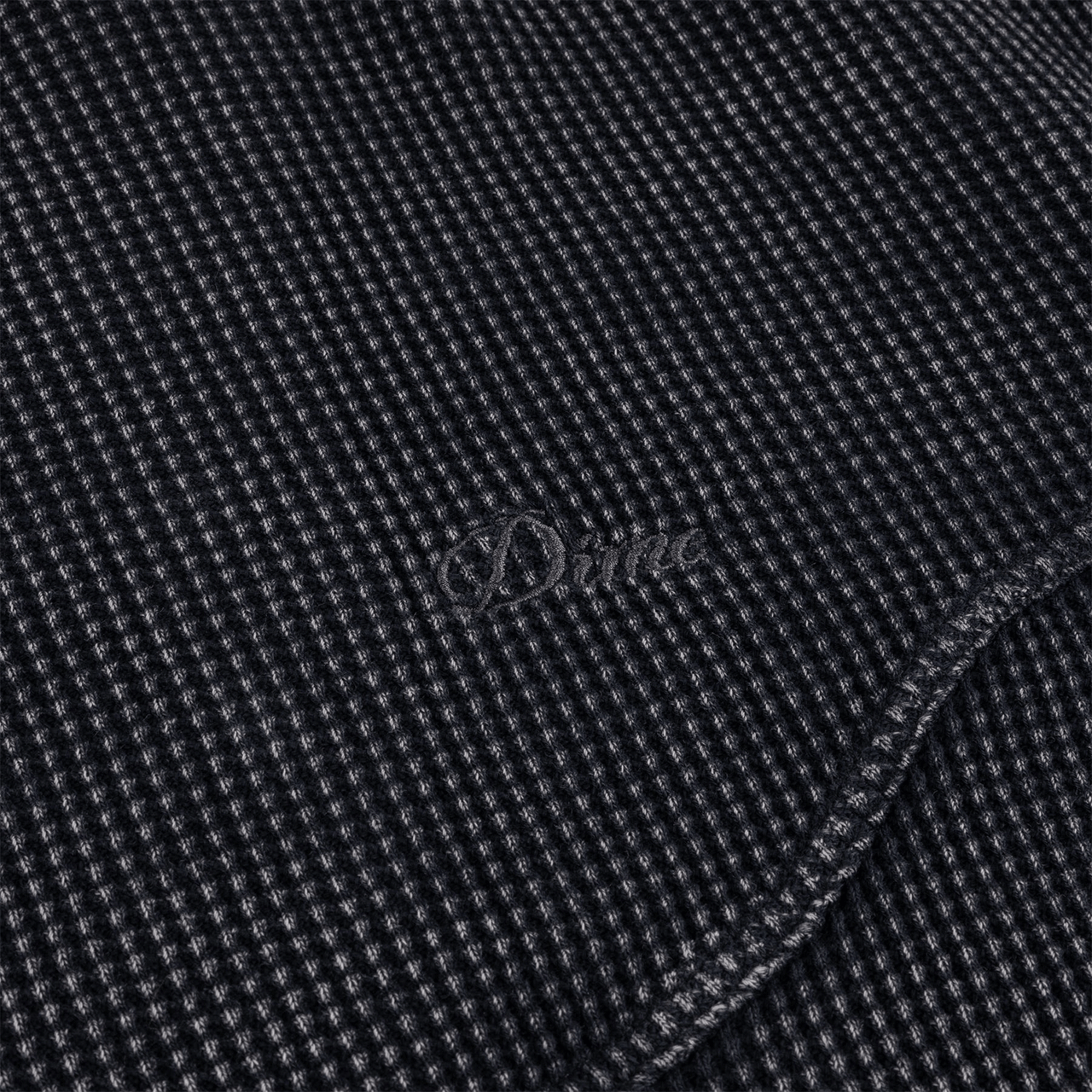 Dime Premium Waffle Zip Hoodie - Faded Black