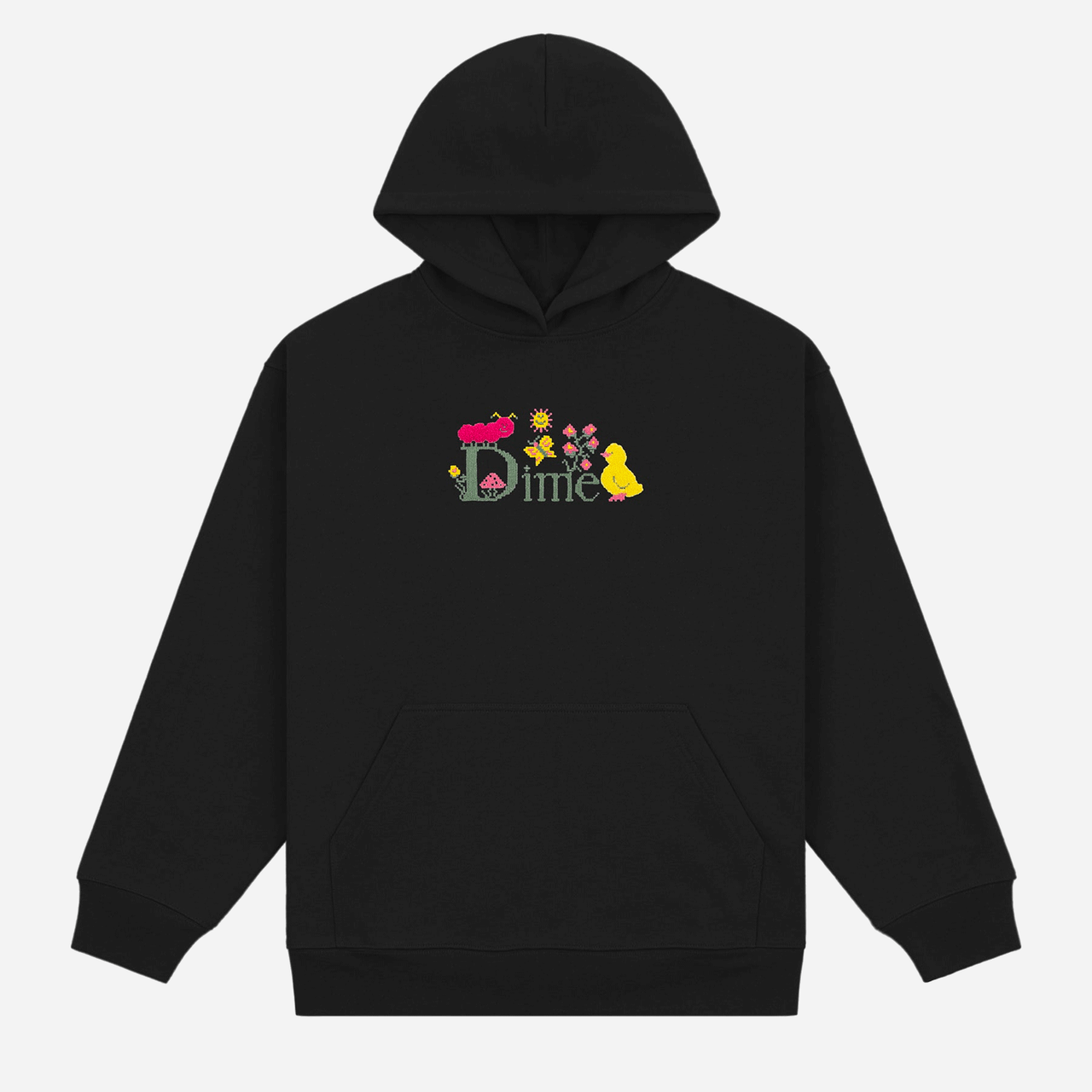 Dime Classic Cross Stitch Hoodie - Black