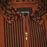 Polo Striped Knit Sweater - Black / Orange