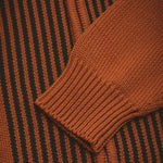 Polo Striped Knit Sweater - Black / Orange