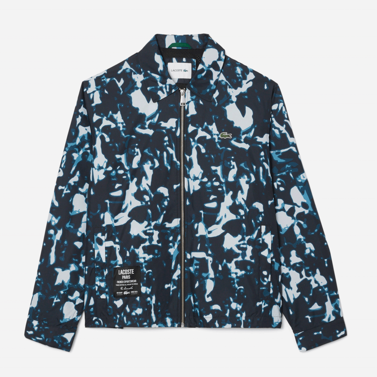 Lacoste Cortavientos Hidrófugo Estampado - Negro