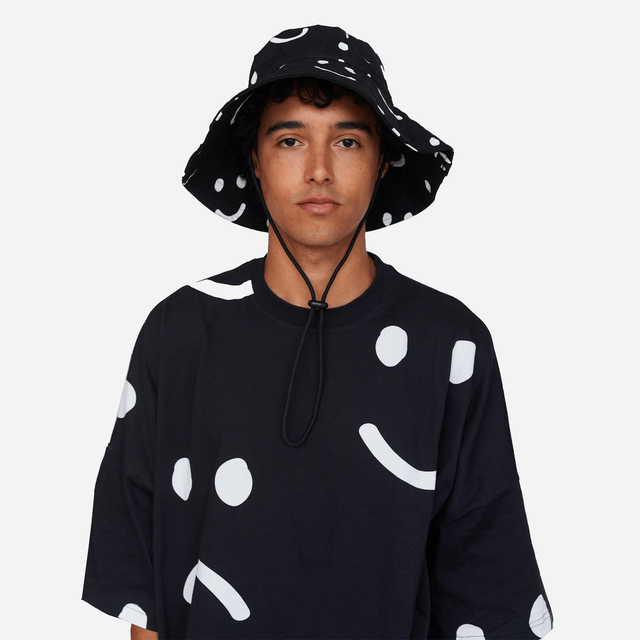 Happy Sad Wide Brim Hat