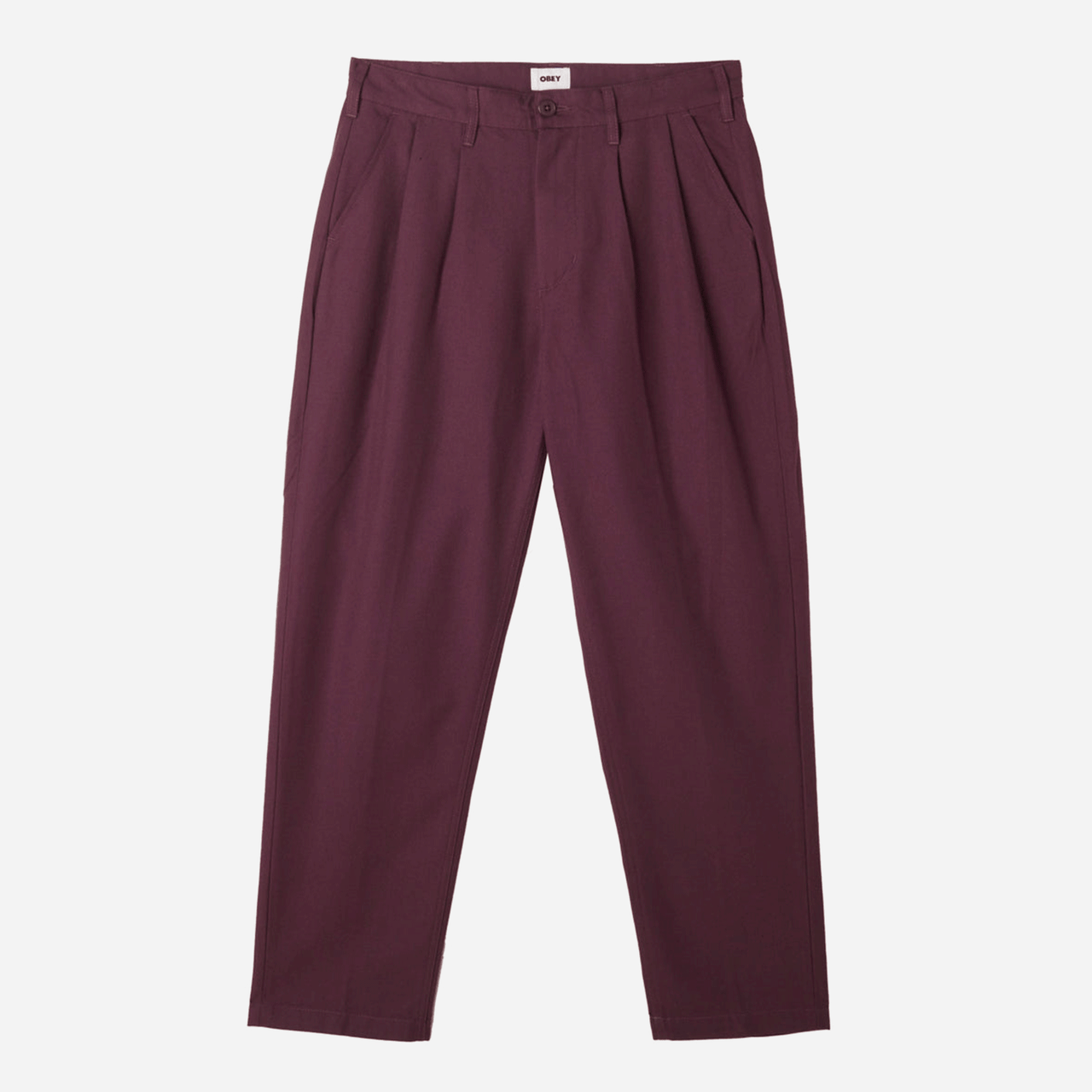 Obey Fubar Pleated Pant - Plum Perfect