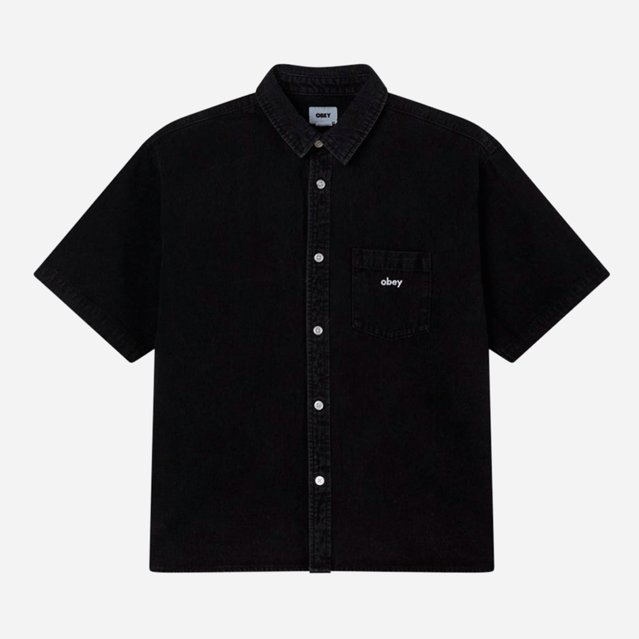 Obey Bigwig Denim Shirt - Faded Black