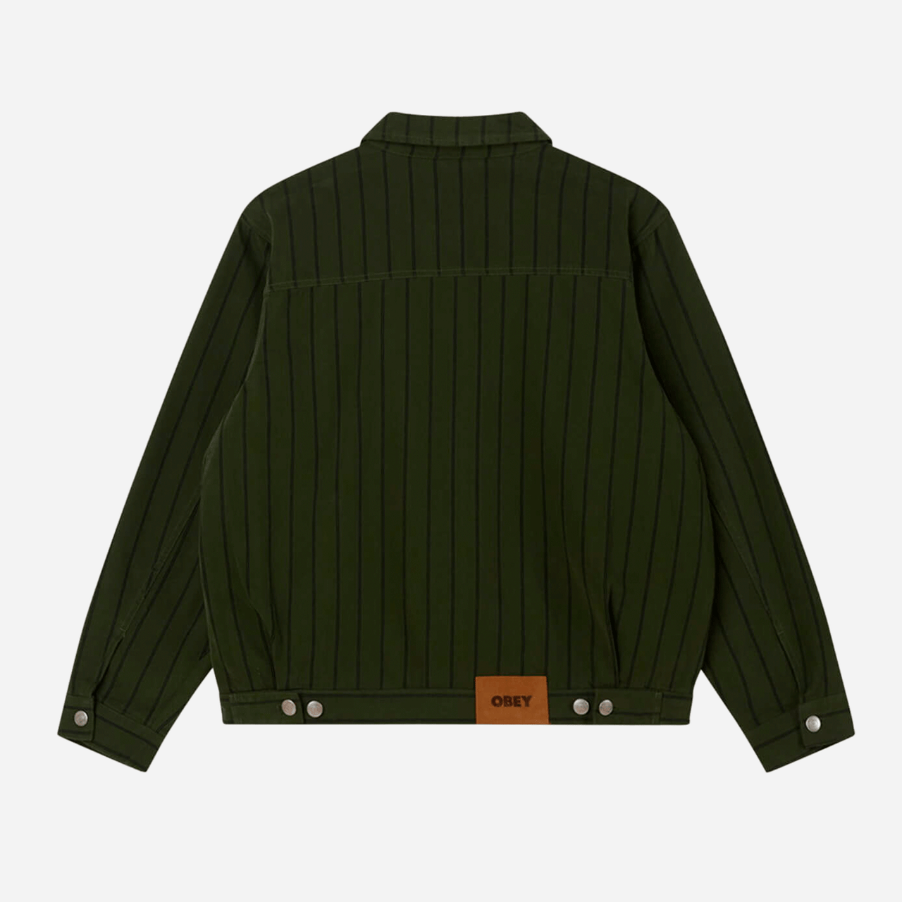Obey Stripe Zip Up Jacket - Duffle Bag Multi