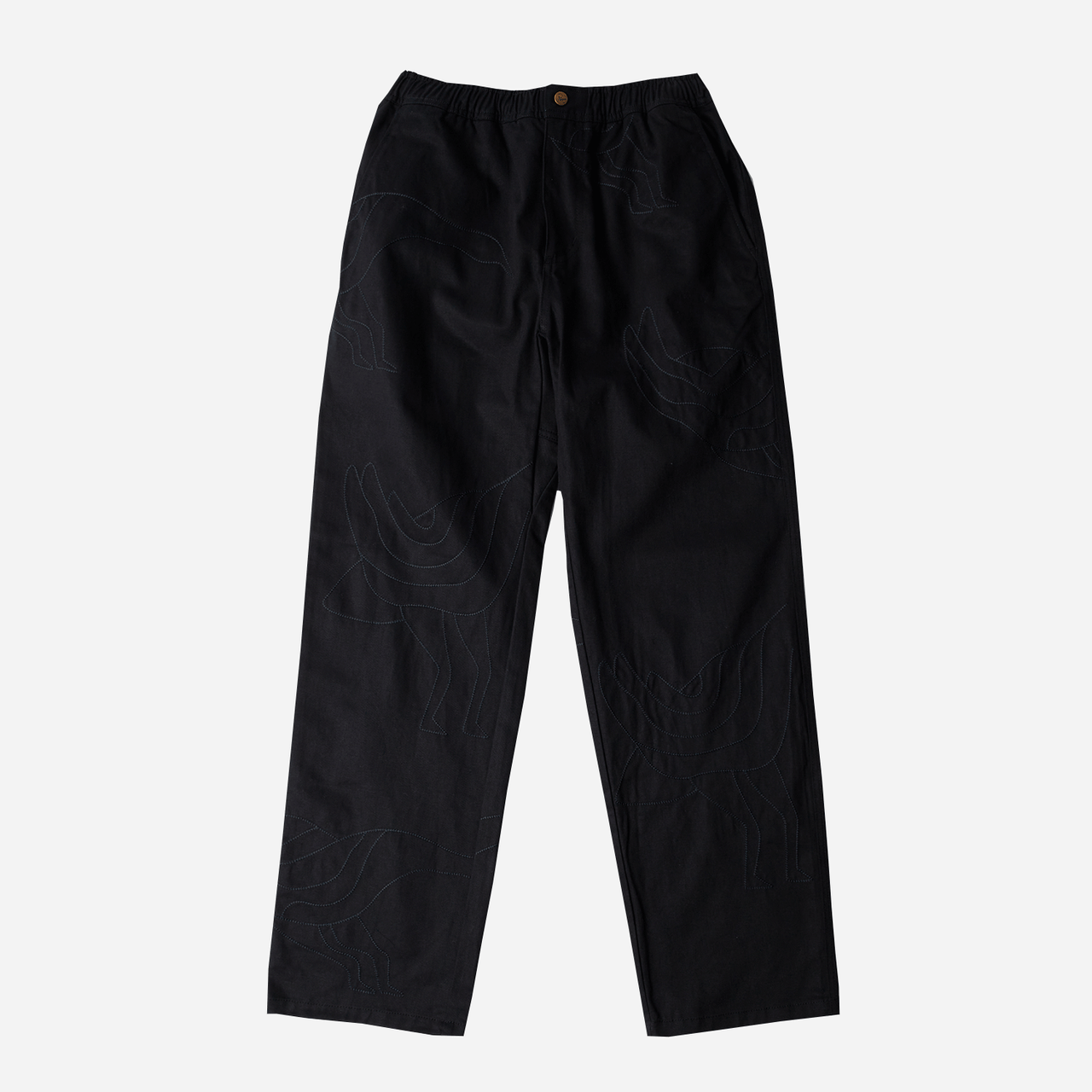 Stitched Up Duck Pants - Black