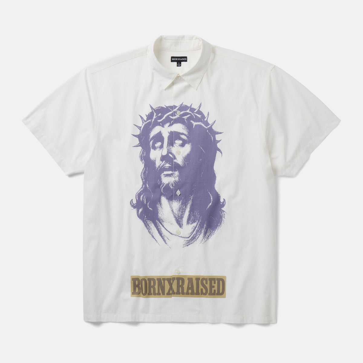 Born & Raised Salvation Button Up - White - L