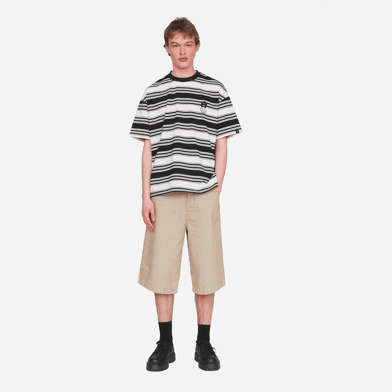Lazy Oaf Happy Sad Stripe Tee