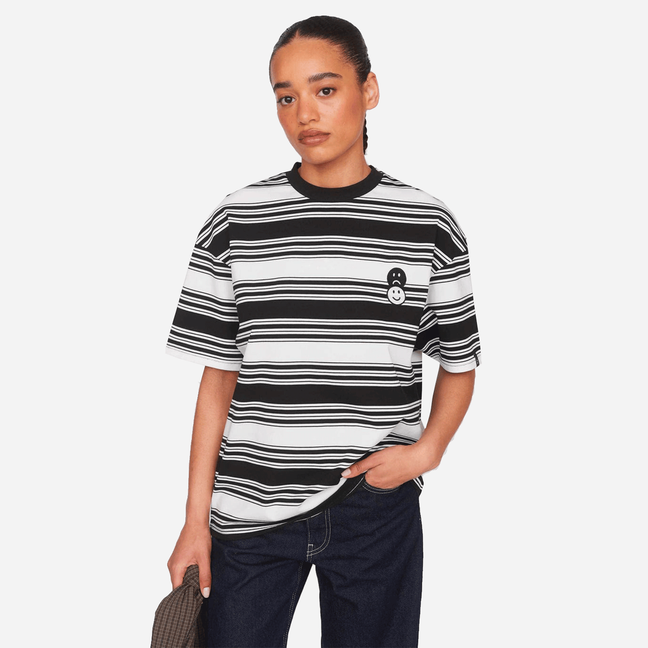 Lazy Oaf Happy Sad Stripe Tee