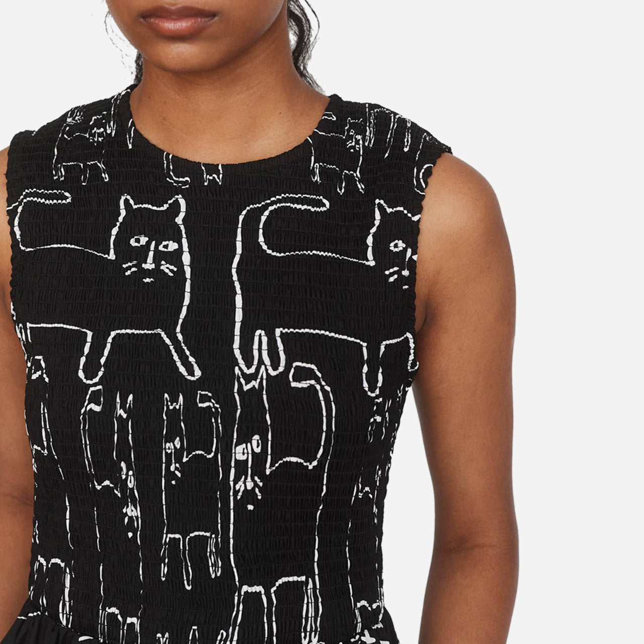 Lazy Oaf Nine Lives Shirred Dress