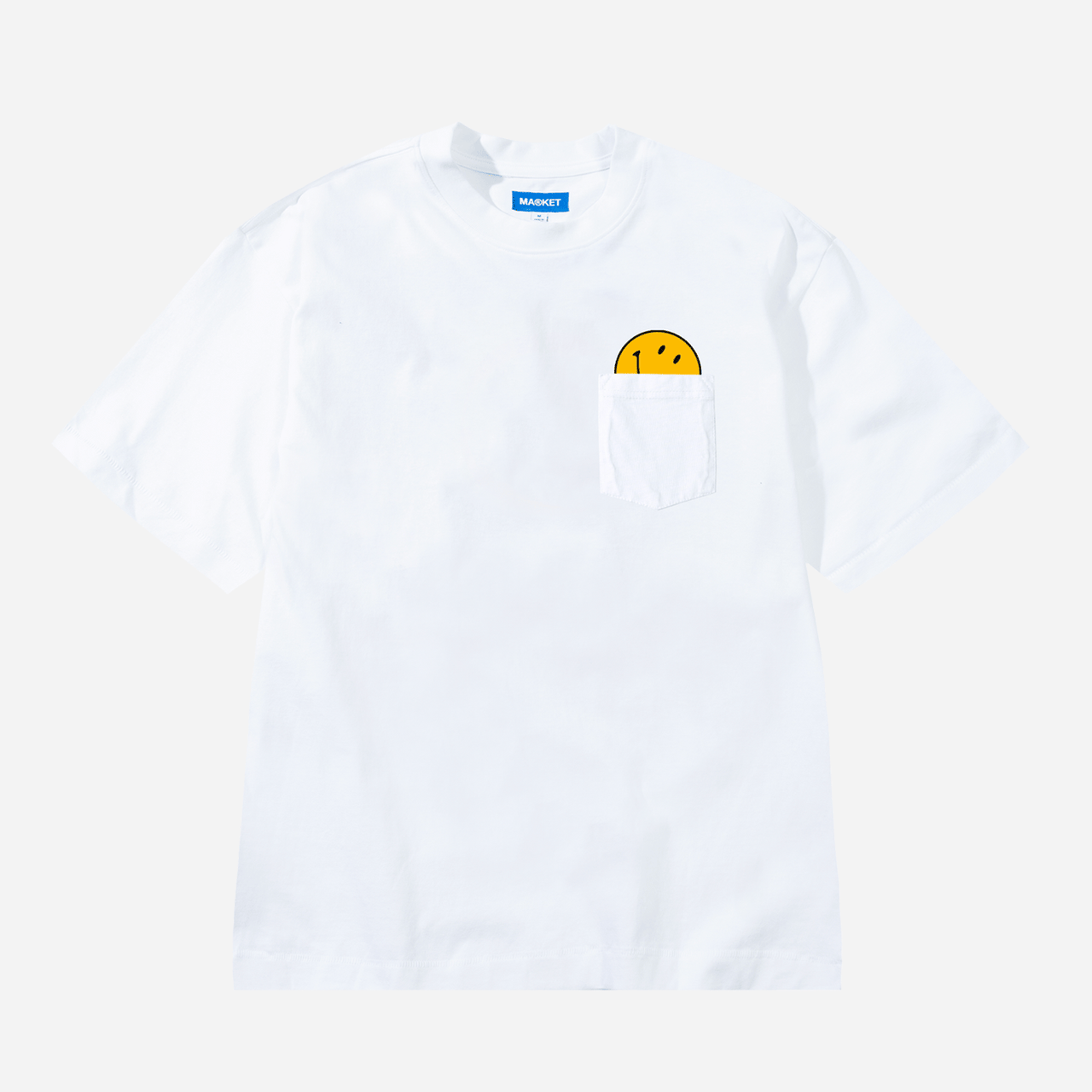 Market Smiley Peek-a-Boo Pocket T-Shirt - White
