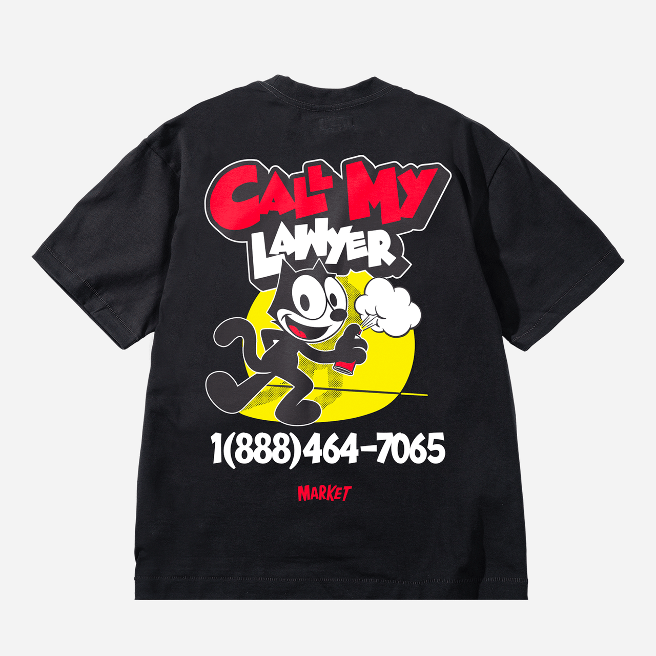 Market Felix The Cat Spray Paint T-Shirt - Vintage Black
