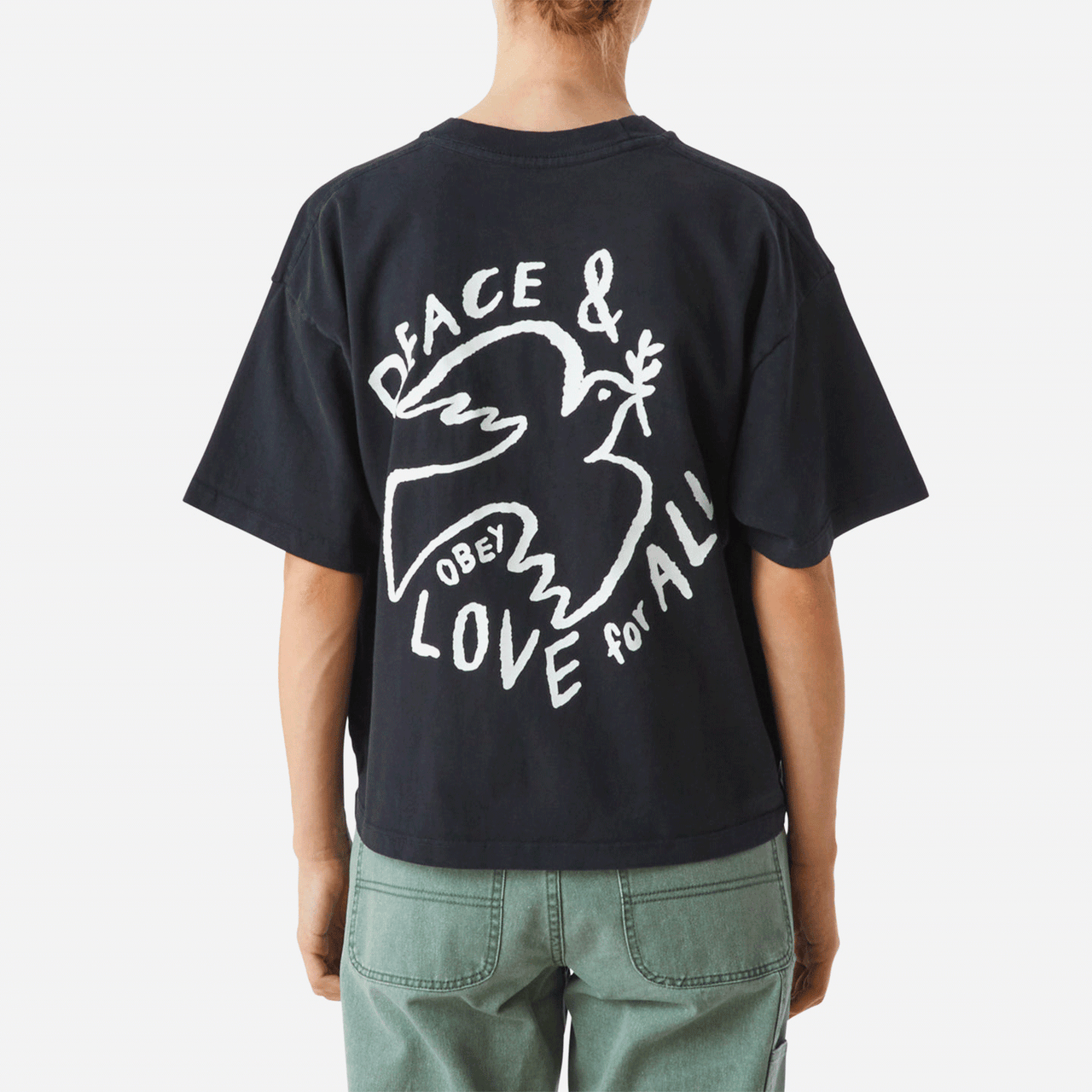 Peace And Love For All Dove Raegan T-Shirt - Black