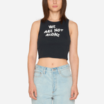 We Are Not Alone Rib Tank - Black