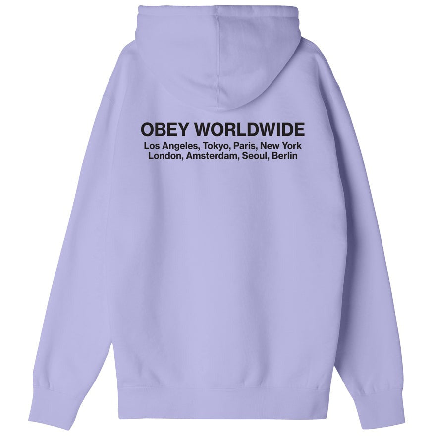 Worldwide Cities Premium Pullover Hood - Digital Lavender