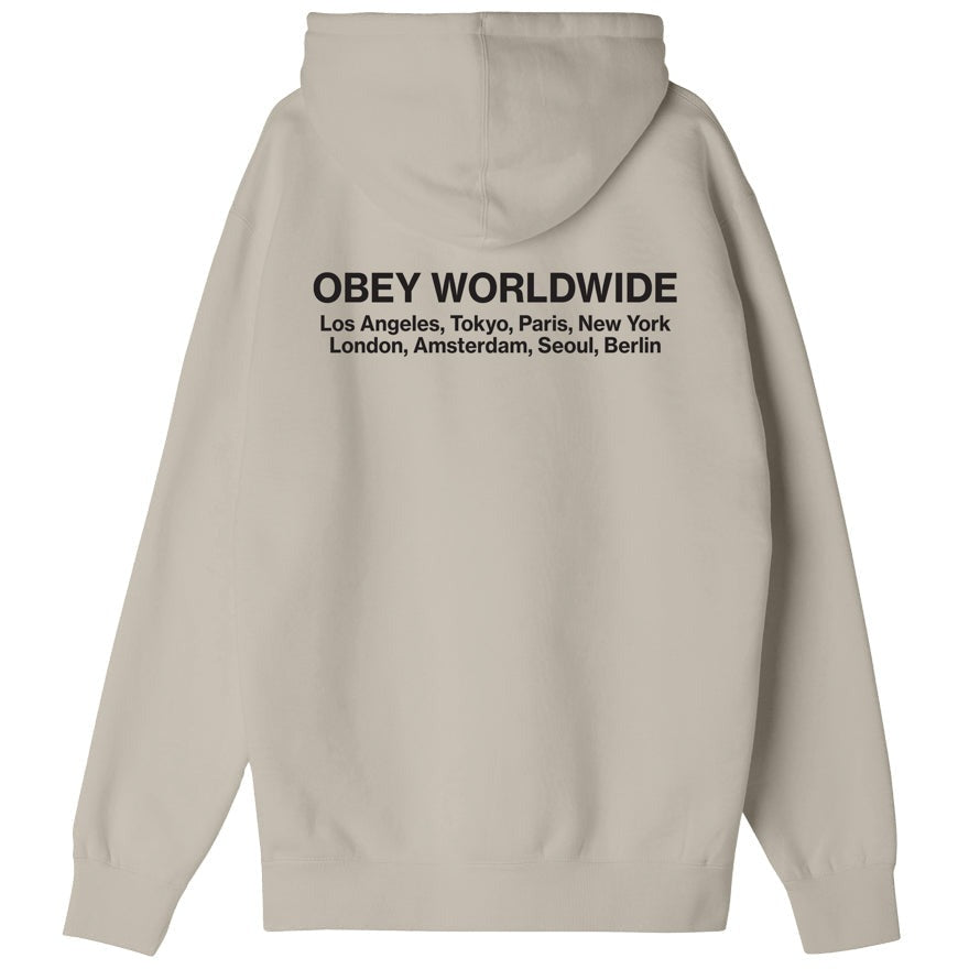 Worldwide Cities Premium Pullover Hood - Silver Grey