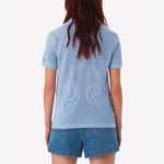 Briana Open Knit Shirt - Hydrangea