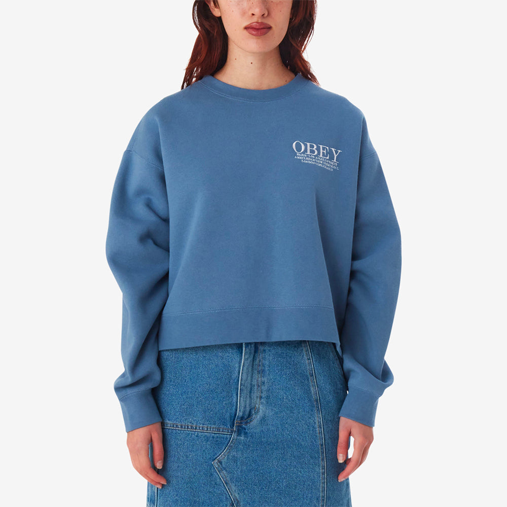 Obey Cities Crewneck - Coronet Blue