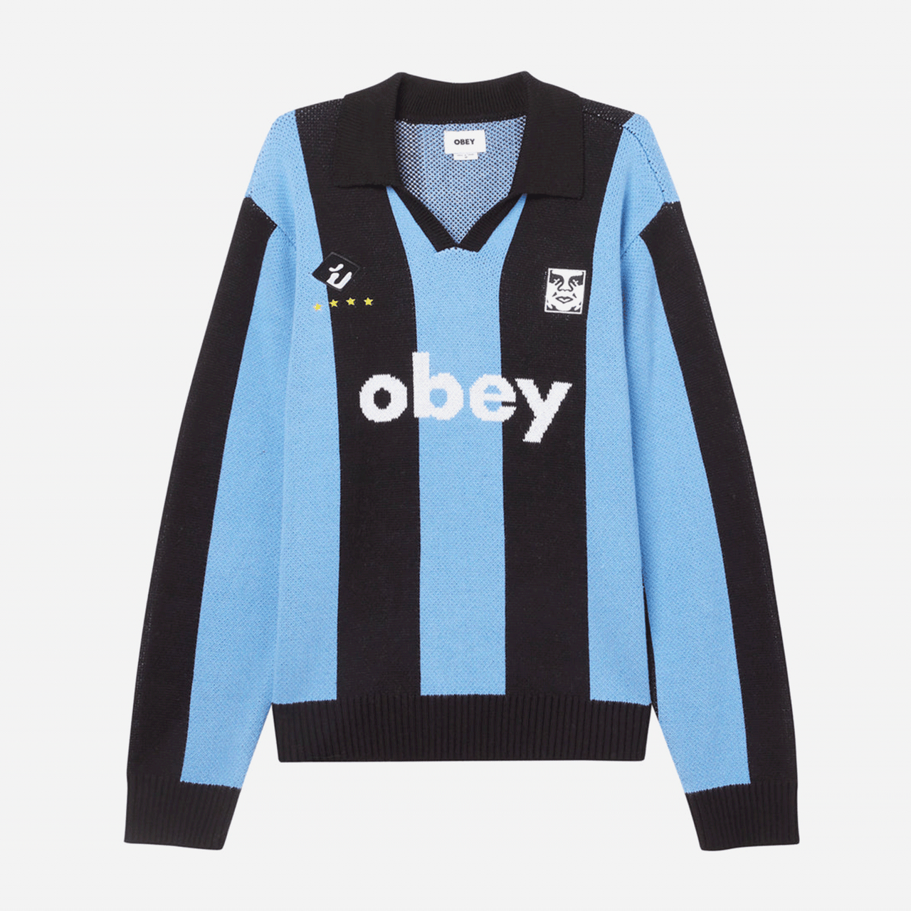 Soccer Jersey Sweater - Light Blue Multi