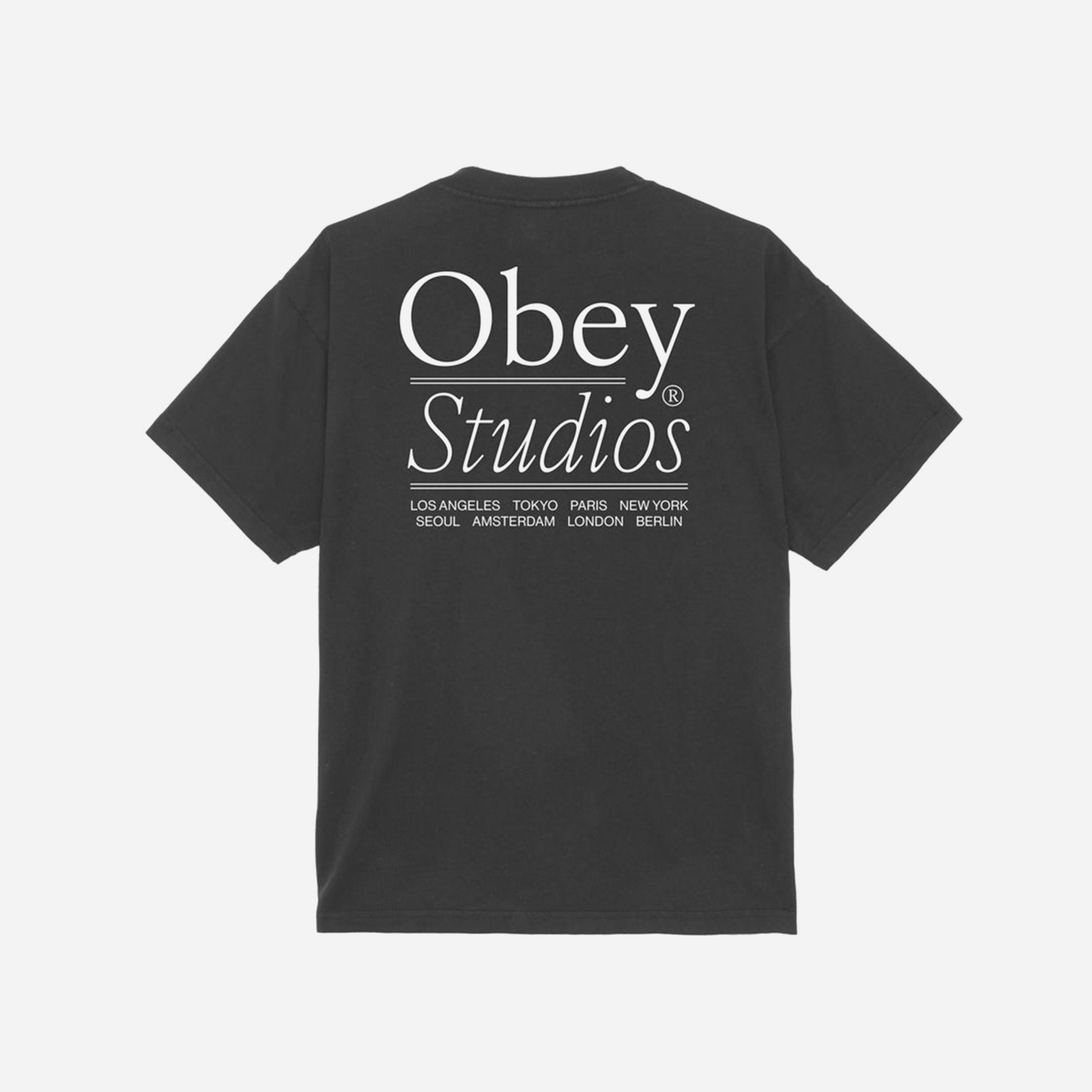 Obey Studios Heavyweight T-Shirt - Jet Black