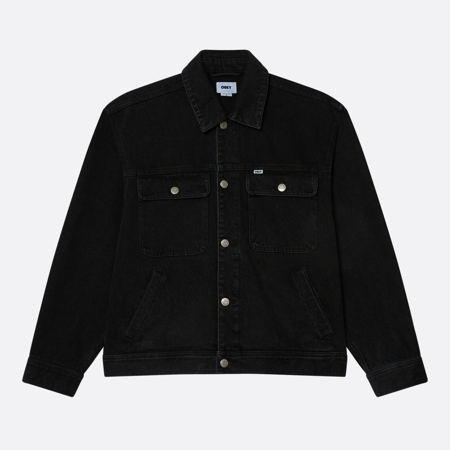 Obey Opena Jacket - Faded Black
