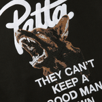 Patta Bark Boxy Hooded Sweater - Black