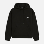 Patta Bark Boxy Hooded Sweater - Black