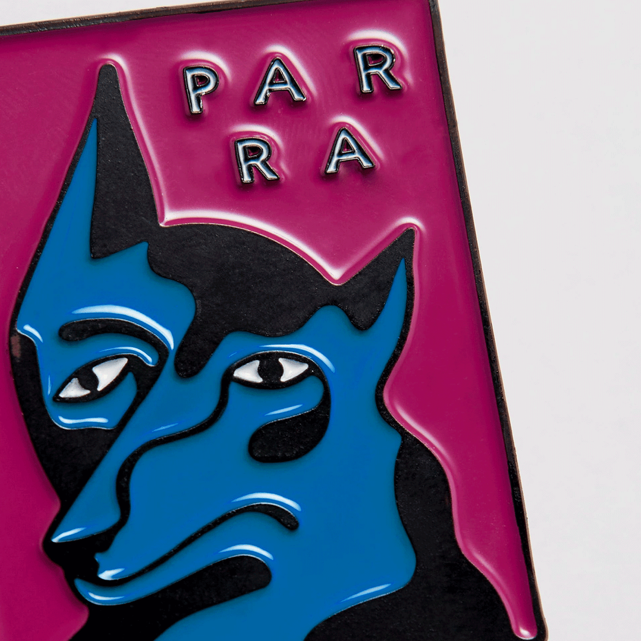 By Parra Dogface Enamel Pin ­- Washed Magenta