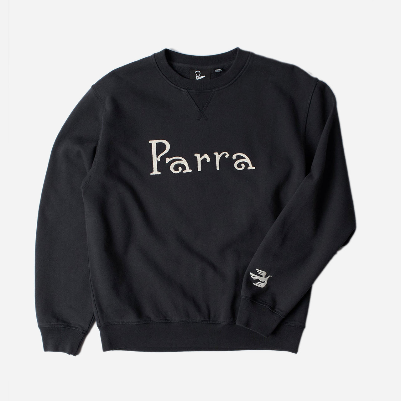 By Parra Weird Trad Logo Crew Neck Sweatshirt - Dark Navy