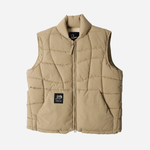 Waved Alien Puffer Vest - Tan