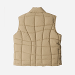 Waved Alien Puffer Vest - Tan