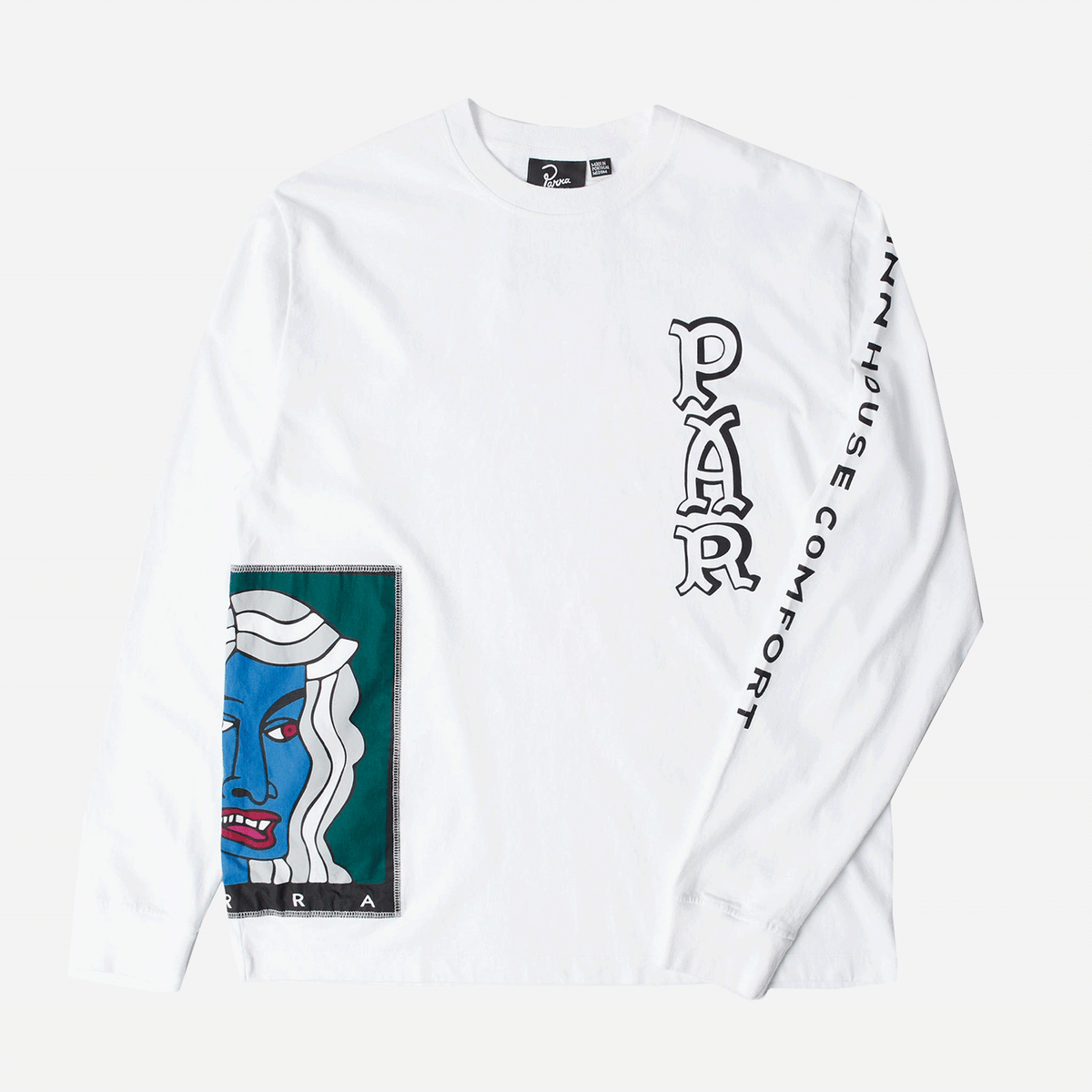 By Parra Your Face Long Sleeve T-Shirt - White - M