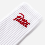 Patta Script Logo Sport Socks - White