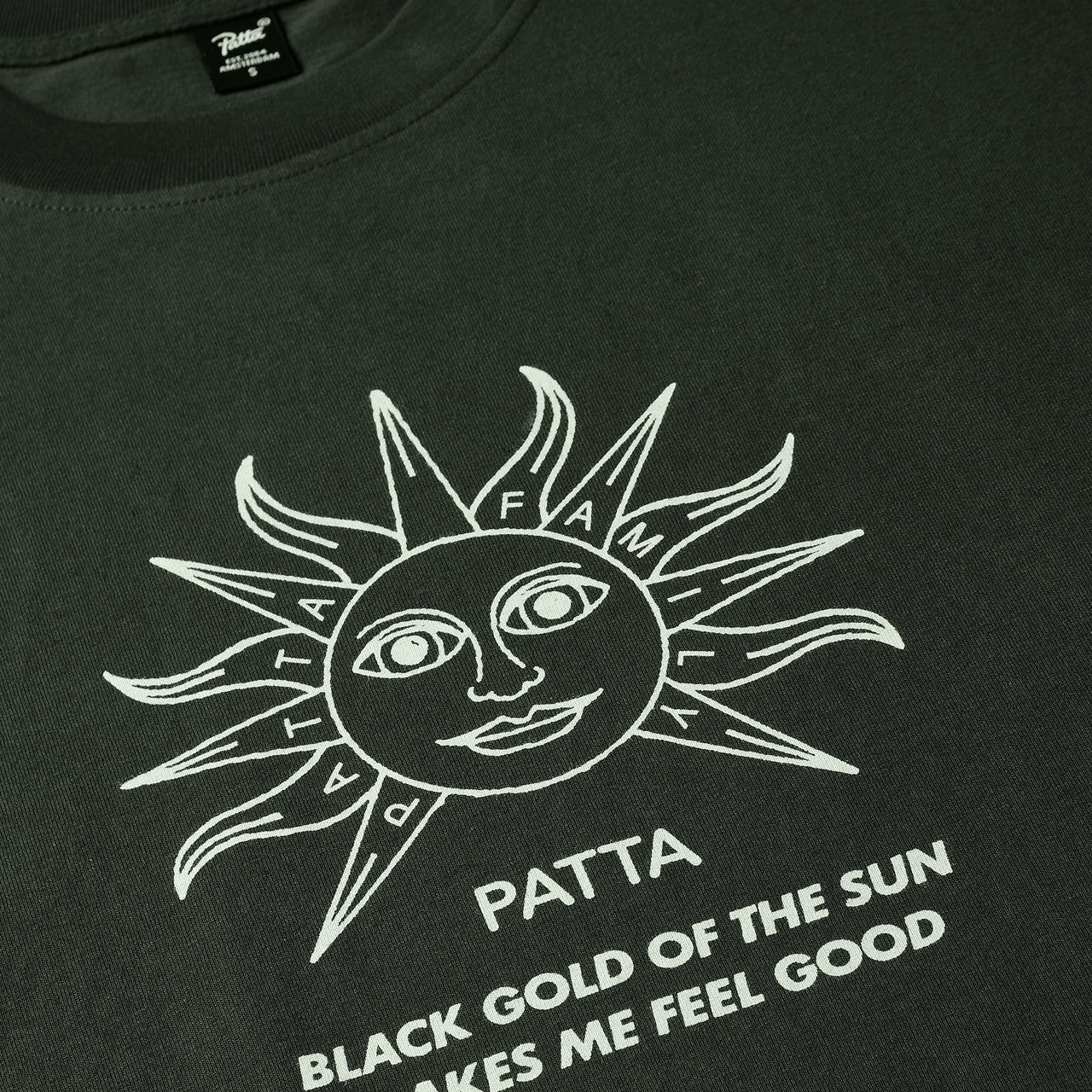 Patta Black Gold Sun T-Shirt - Pirate Black